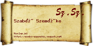 Szabó Szemőke névjegykártya